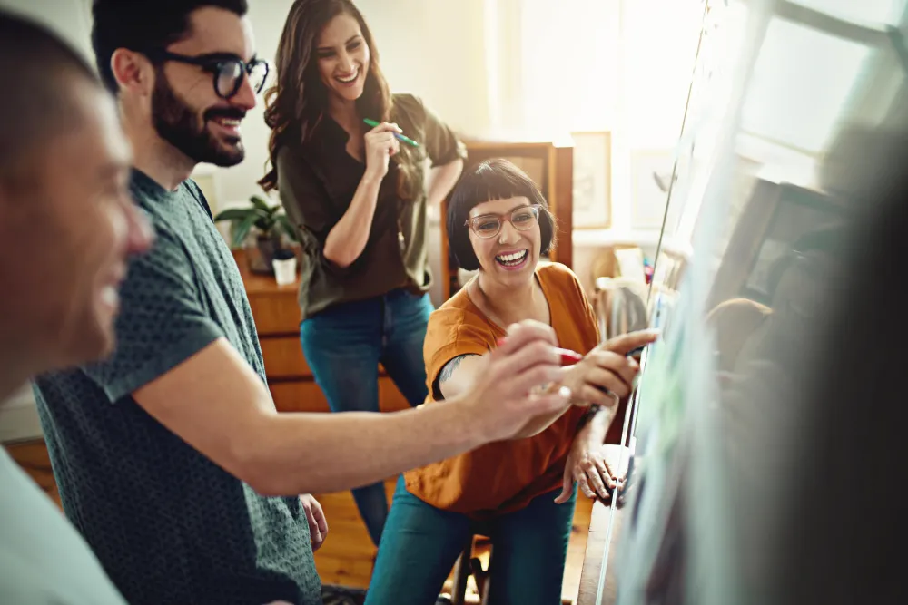 By advancing through knowledge-sharing